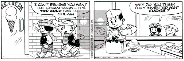 Nancy on Sunday December 26, 2004 Comic Strip