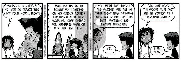 The Boondocks on Wednesday July 12, 2000 Comic Strip