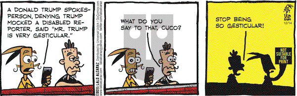 La Cucaracha on Monday December 14, 2015 Comic Strip