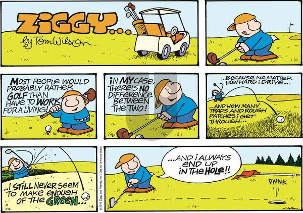 Ziggy on Sunday August 16, 2015 Comic Strip