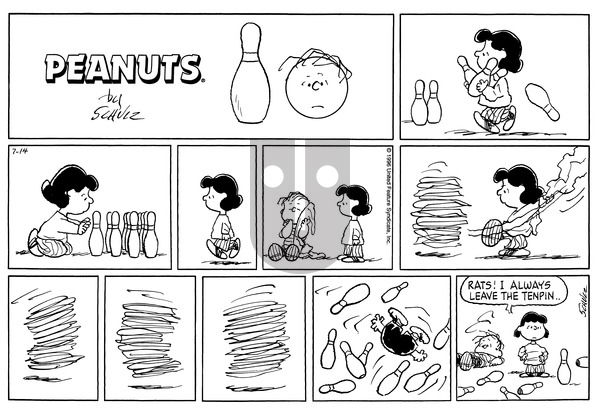 Peanuts on Sunday July 14, 1996 Comic Strip