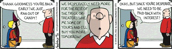 The Born Loser on Wednesday October 31, 2018 Comic Strip