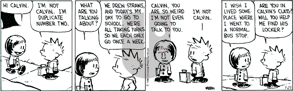 Calvin and Hobbes - Tuesday January 23, 1990 Comic Strip