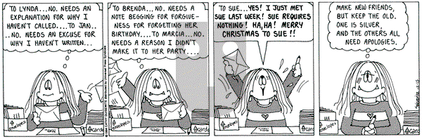 Cathy Classics on Thursday December 15, 1994 Comic Strip