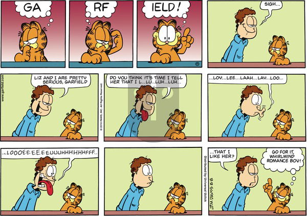 Garfield on Sunday August 8, 2010 Comic Strip