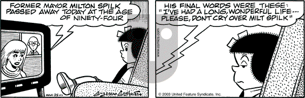 Nancy on Tuesday March 25, 2003 Comic Strip