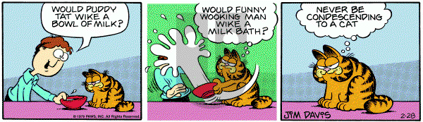 Garfield on Wednesday February 28, 1979 Comic Strip