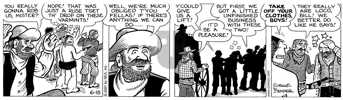 Alley Oop - Monday June 18, 2001 Comic Strip