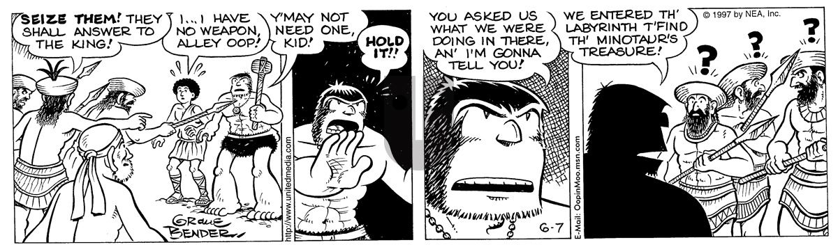 Alley Oop - Saturday June 7, 1997 Comic Strip