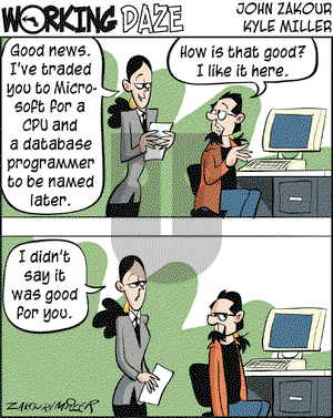Working Daze on Wednesday June 9, 2004 Comic Strip