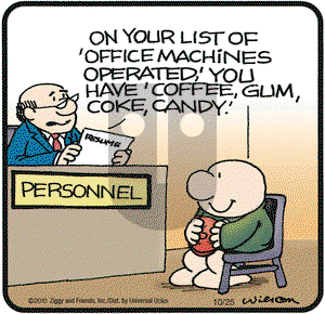 Ziggy on Monday October 25, 2010 Comic Strip