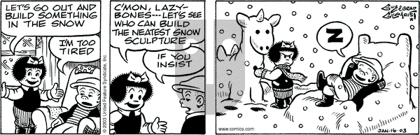 Nancy on Thursday January 16, 2003 Comic Strip