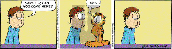 Garfield on Wednesday October 19, 2011 Comic Strip