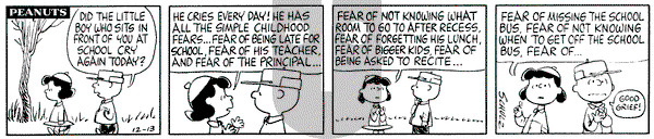 Peanuts on Friday December 13, 1963 Comic Strip