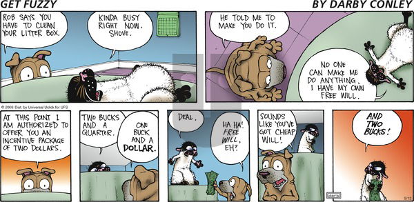 Get Fuzzy on Sunday May 12, 2013 Comic Strip
