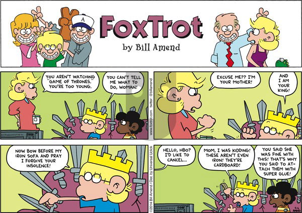 FoxTrot on Sunday April 6, 2014 Comic Strip