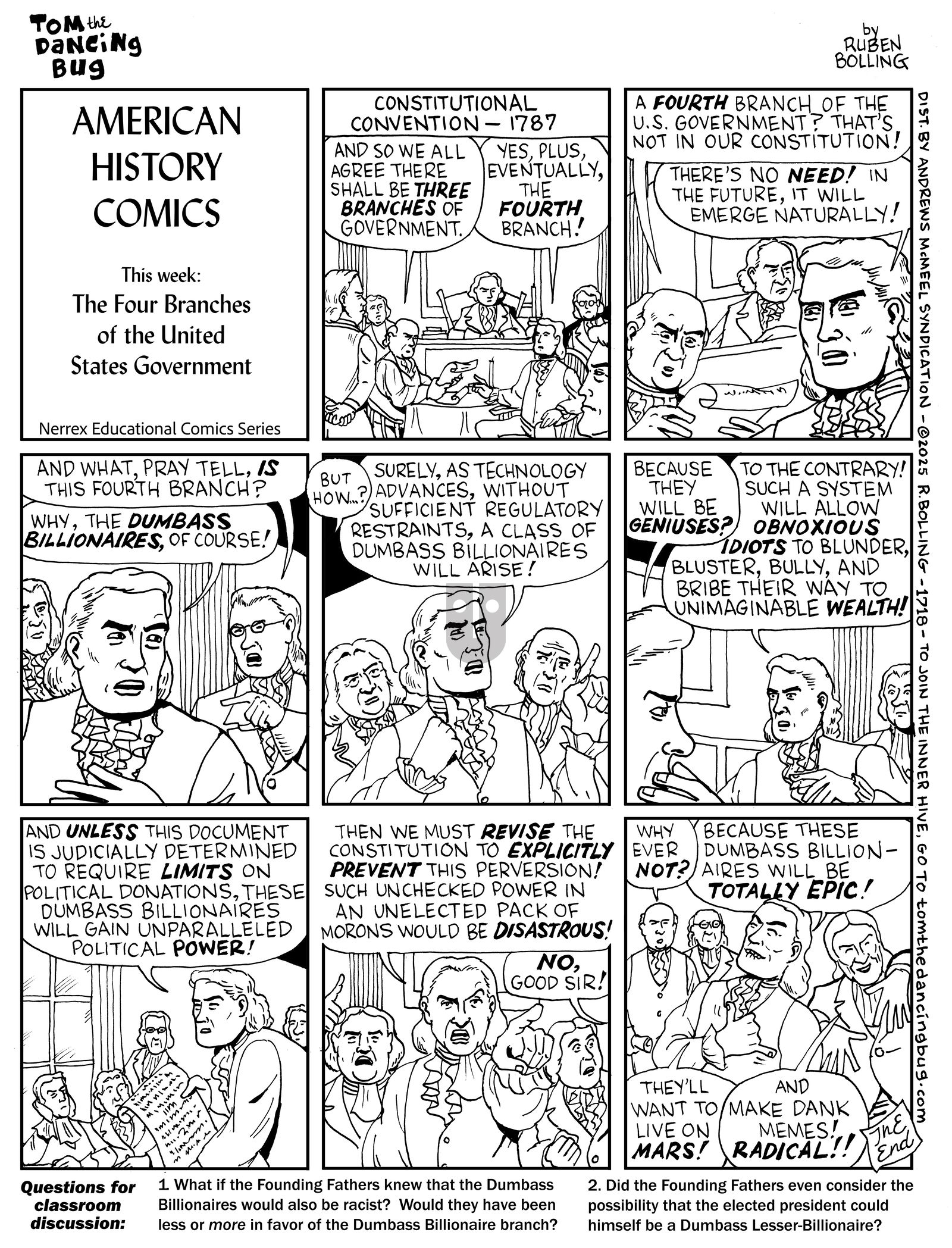 Tom the Dancing Bug - Monday January 13, 2025 Comic Strip