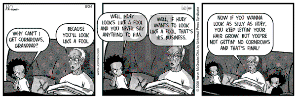 The Boondocks on Wednesday March 27, 2013 Comic Strip