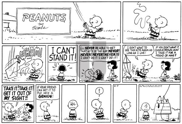 Peanuts on Sunday June 3, 1962 Comic Strip