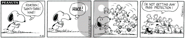 Peanuts on Tuesday September 16, 1969 Comic Strip