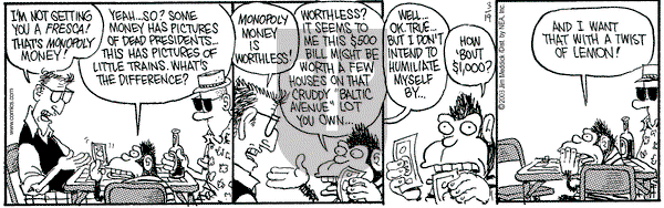 Monty on Wednesday March 19, 2003 Comic Strip