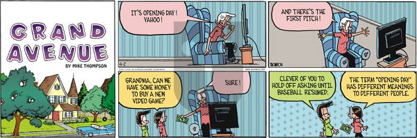 Grand Avenue on Sunday April 2, 2017 Comic Strip