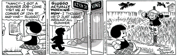 Nancy on Monday June 21, 1999 Comic Strip