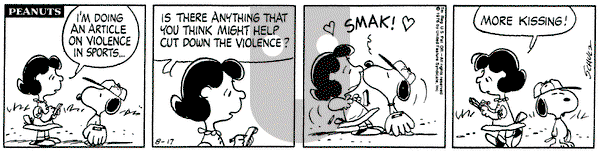 Peanuts on Tuesday August 17, 1976 Comic Strip