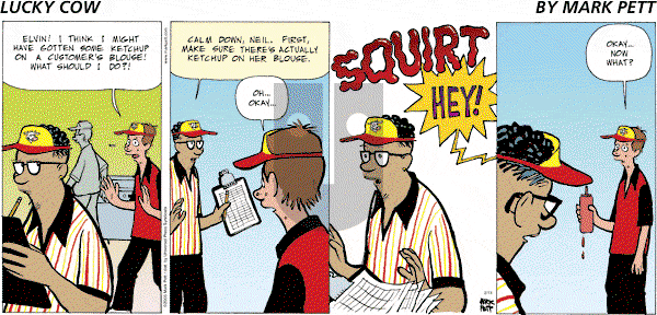 Lucky Cow on Sunday February 13, 2005 Comic Strip