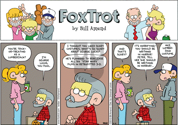 FoxTrot on Sunday October 31, 2010 Comic Strip
