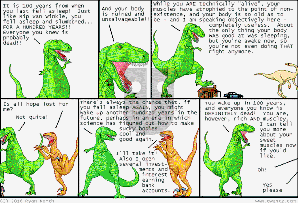 Dinosaur Comics on Wednesday April 2, 2025 Comic Strip