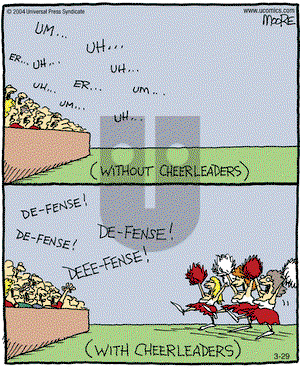 In the Bleachers on Monday March 29, 2004 Comic Strip