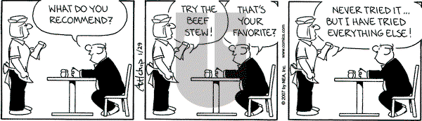 The Born Loser - Monday January 29, 2007 Comic Strip