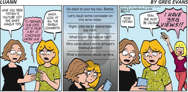 Luann on Sunday May 31, 2015 Comic Strip
