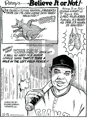 Ripley's Believe It or Not on Friday December 31, 1999 Comic Strip