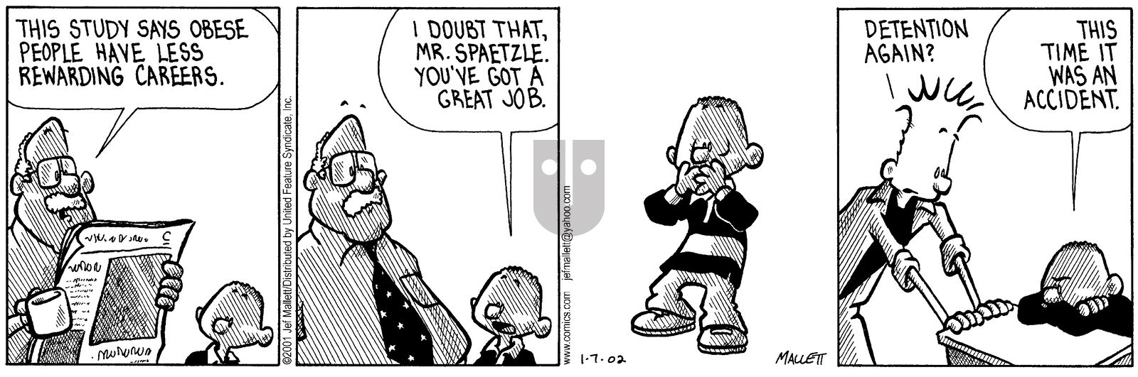 Frazz - Monday January 7, 2002 Comic Strip