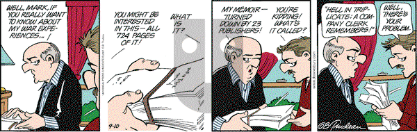 Doonesbury - Monday September 10, 2001 Comic Strip