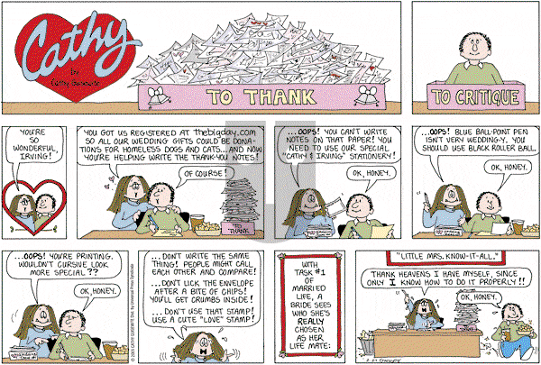 Cathy Classics - Sunday February 27, 2005 Comic Strip
