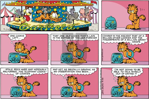 Garfield on Sunday March 26, 2006 Comic Strip