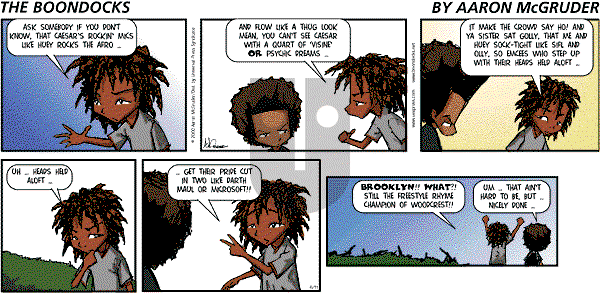 The Boondocks on Sunday January 13, 2008 Comic Strip