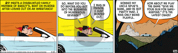 Rip Haywire on Friday August 30, 2019 Comic Strip