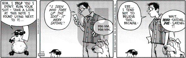 Get Fuzzy on Monday July 23, 2001 Comic Strip