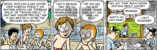 Cleats - Tuesday July 2, 2002 Comic Strip