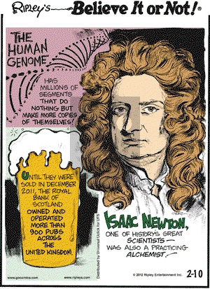 Ripley's Believe It or Not on Friday February 10, 2012 Comic Strip