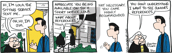 Lola on Saturday March 27, 2004 Comic Strip