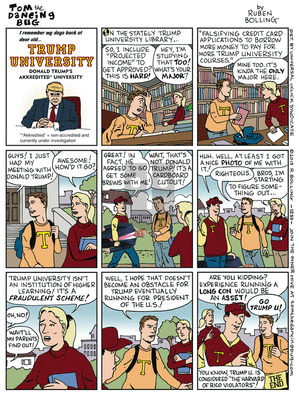 Tom the Dancing Bug on Friday October 16, 2015 Comic Strip