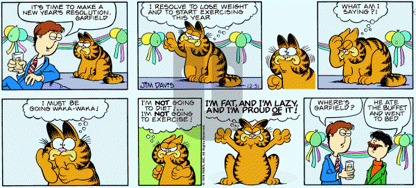 Garfield on Sunday December 31, 1978 Comic Strip