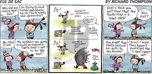 Cul de Sac on Sunday December 15, 2019 Comic Strip