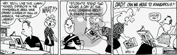 Luann on Monday July 4, 1994 Comic Strip