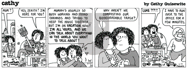 Cathy Classics on Tuesday June 25, 1996 Comic Strip